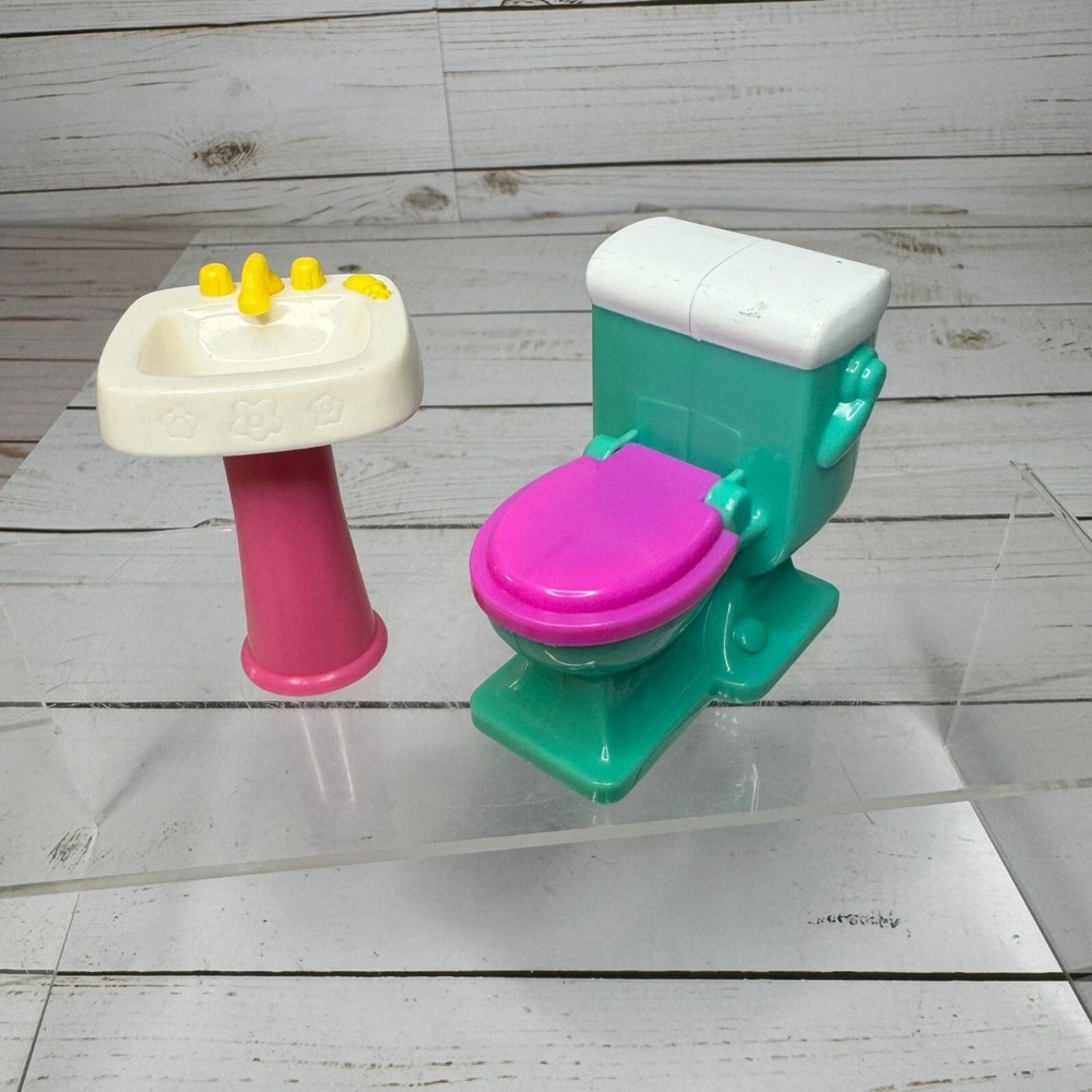 Fisher Price Dora the Explore Talking Dollhouse Bathroom Sink & Toilet Replaceme